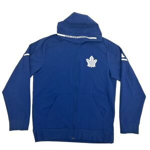 Toronto Maple Leafs adidas Jacket Men's L‎ Blue Full Zip Hooded NHL